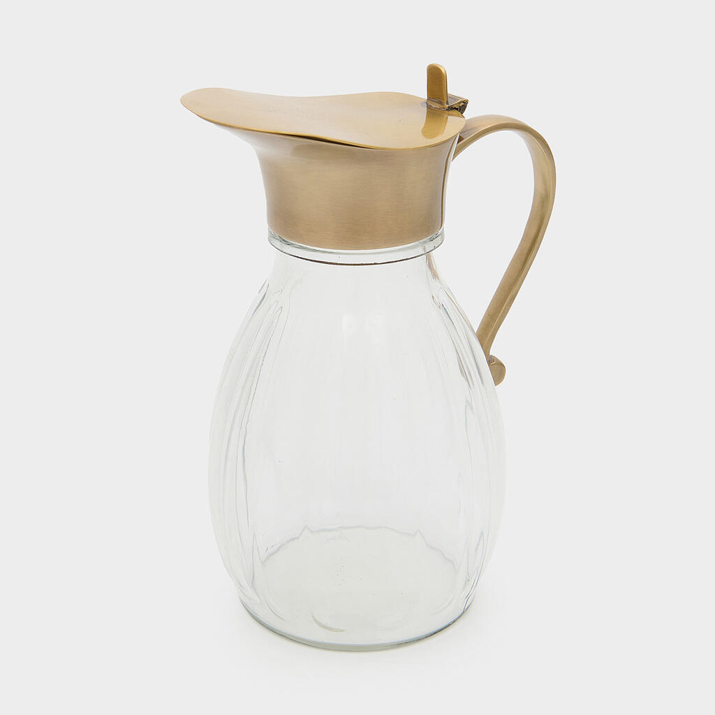 JARRA VIDRO DOURADA BOJUDA