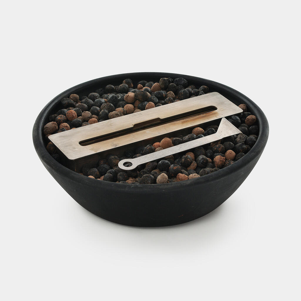 KIT LAREIRA CERÂMICA PRETO CACHEPOT