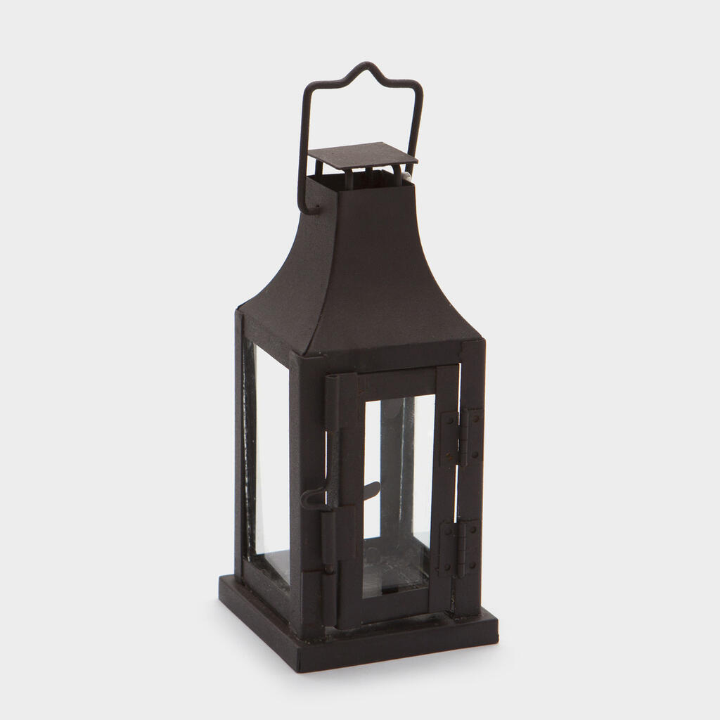LANTERNA FERRO MARROM MINI