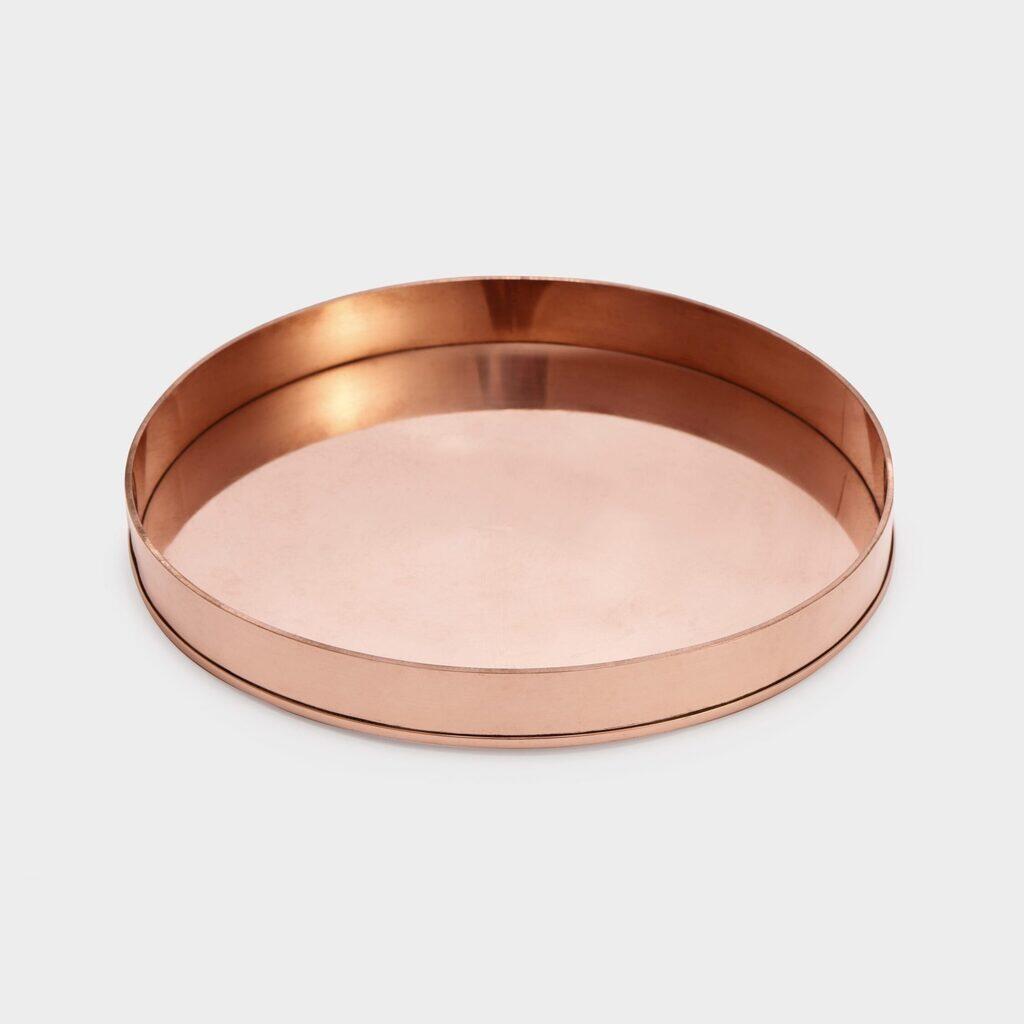 BANDEJA REDONDA COBRE CAIXA