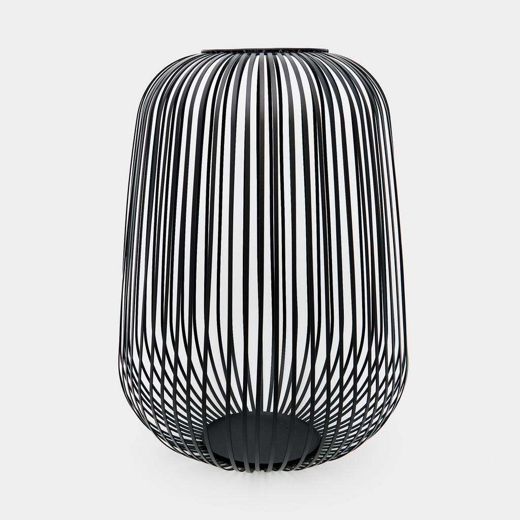 LANTERNA METAL PRETA VAZADA