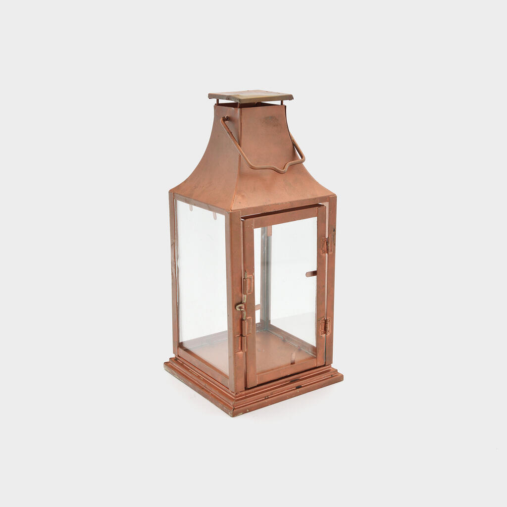 LANTERNA VIDRO COBRE M