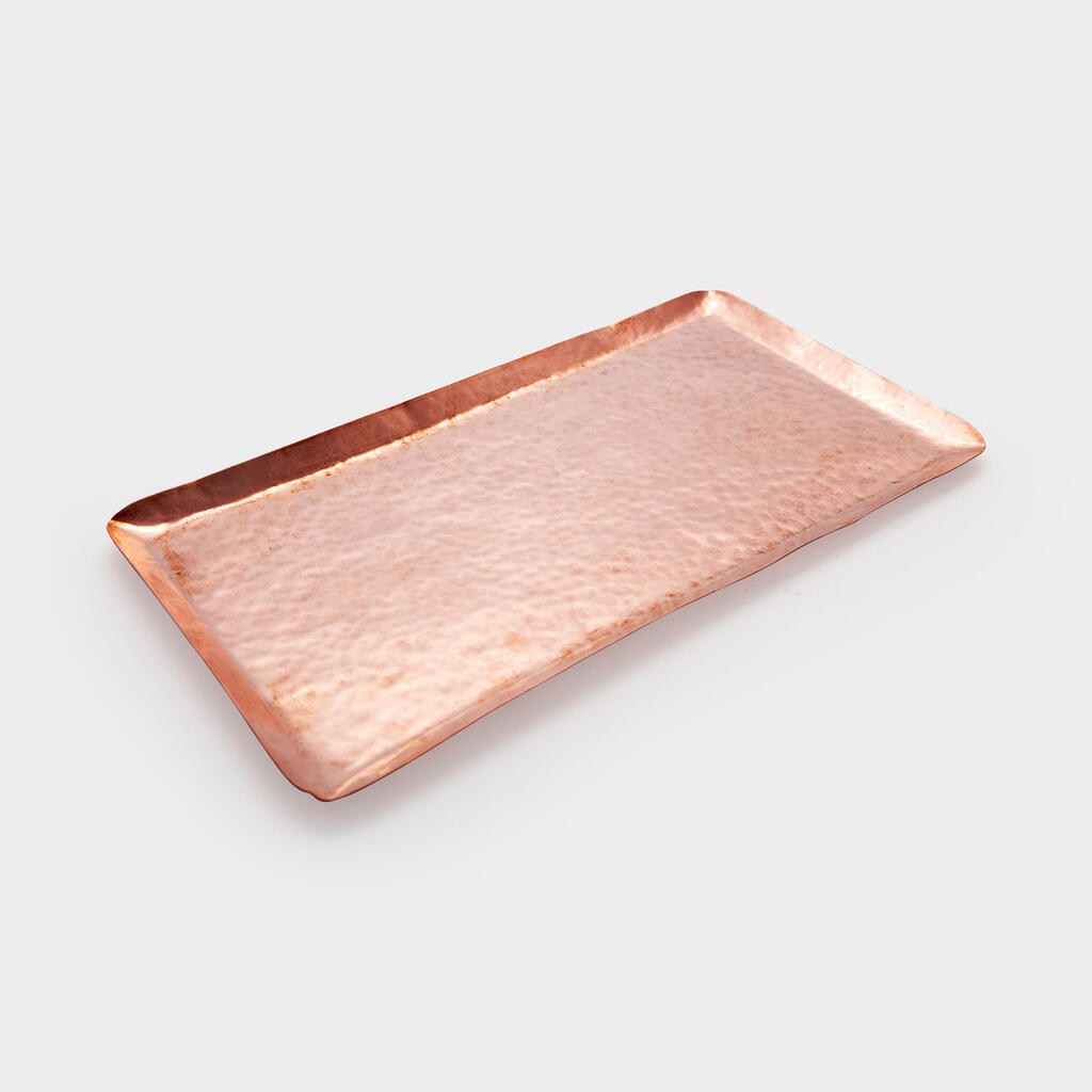 BANDEJA RETANGULAR COBRE MACHETADA
