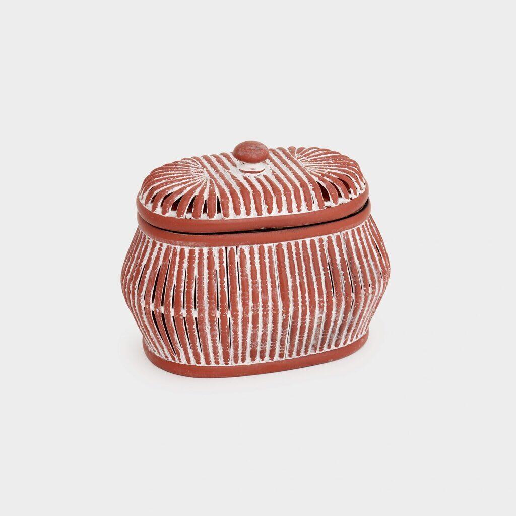 MARMITEIRO OVAL MADEIRA VERMELHO