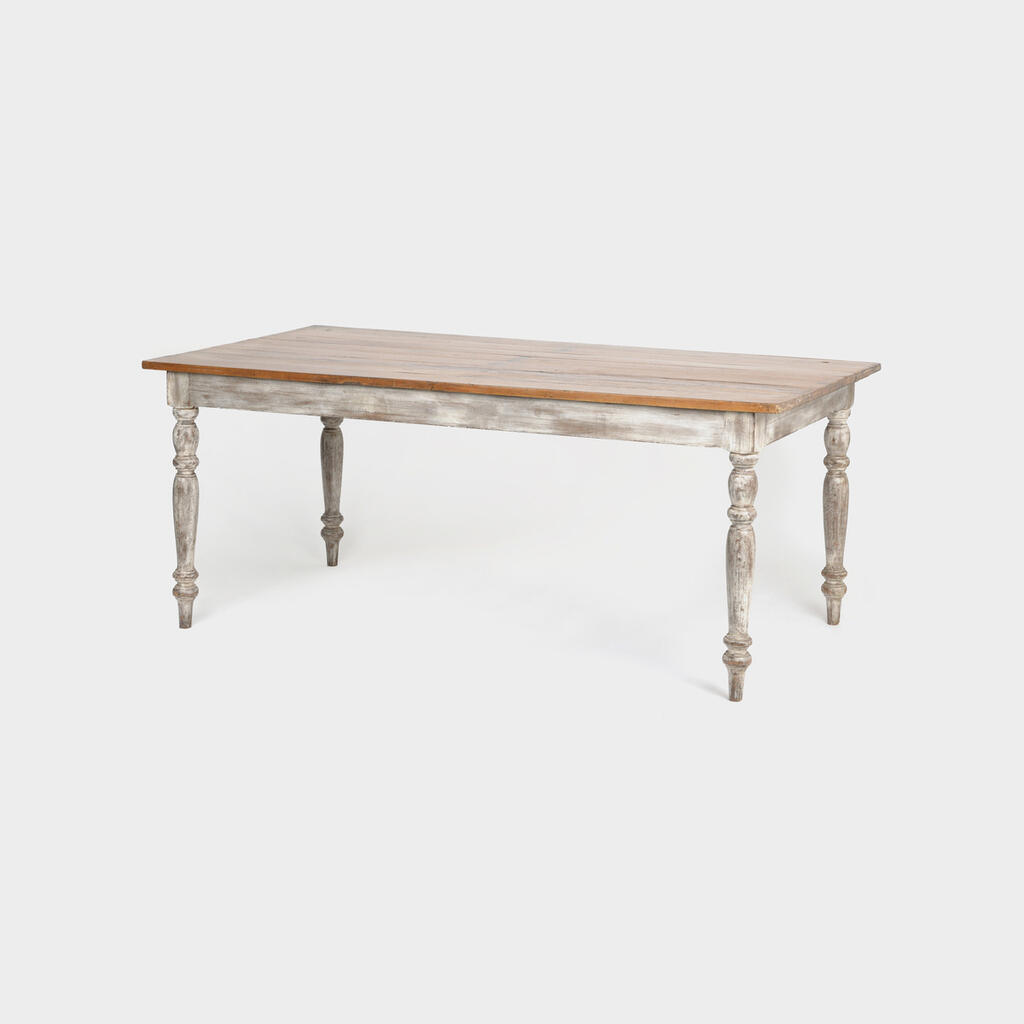 MESA TAMPO NATURAL PÉ PATINADO