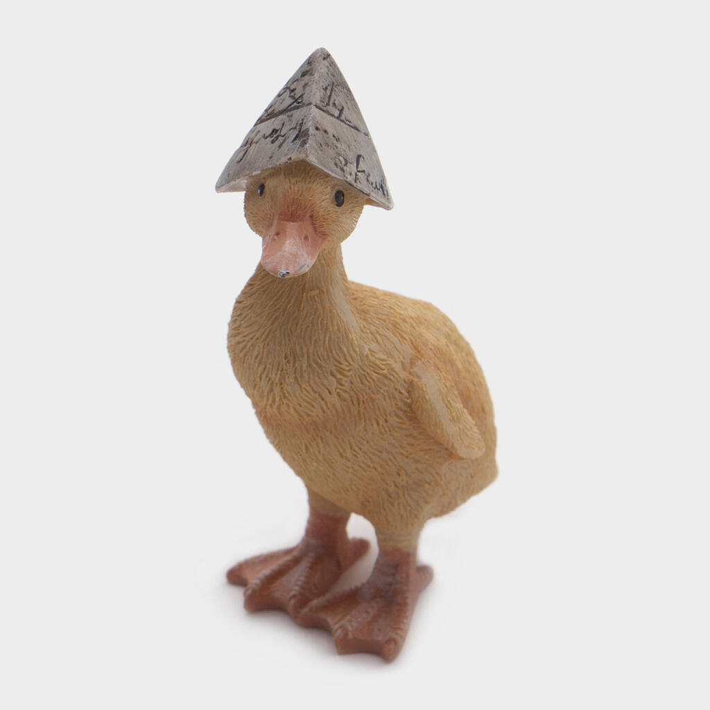 ESCULTURA PATO AMARELO COM CHAPEU TIM