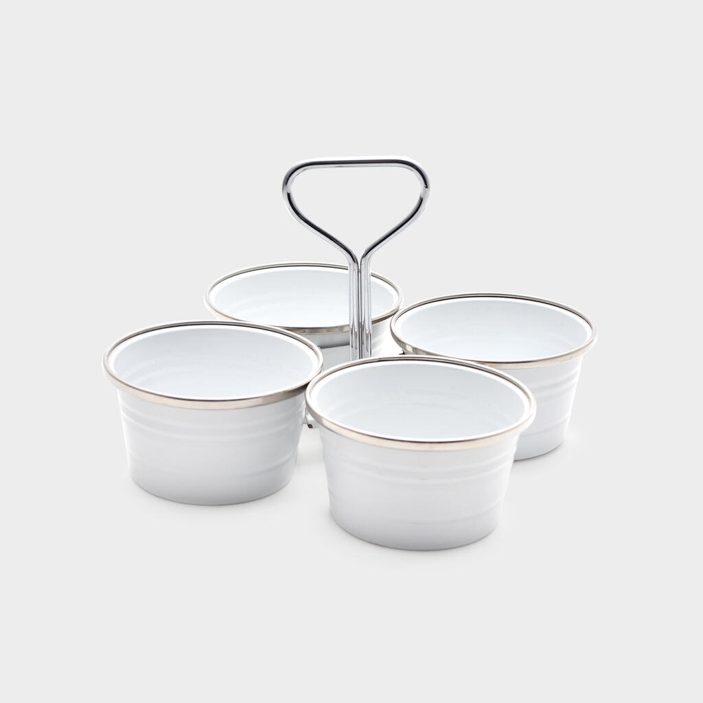 PETISQUEIRA ALUMÍNIO BRANCO 4 POTES INT 0,11X0,07