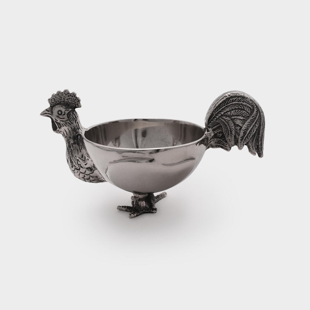 PETISQUEIRA REDONDA PRATA GALO