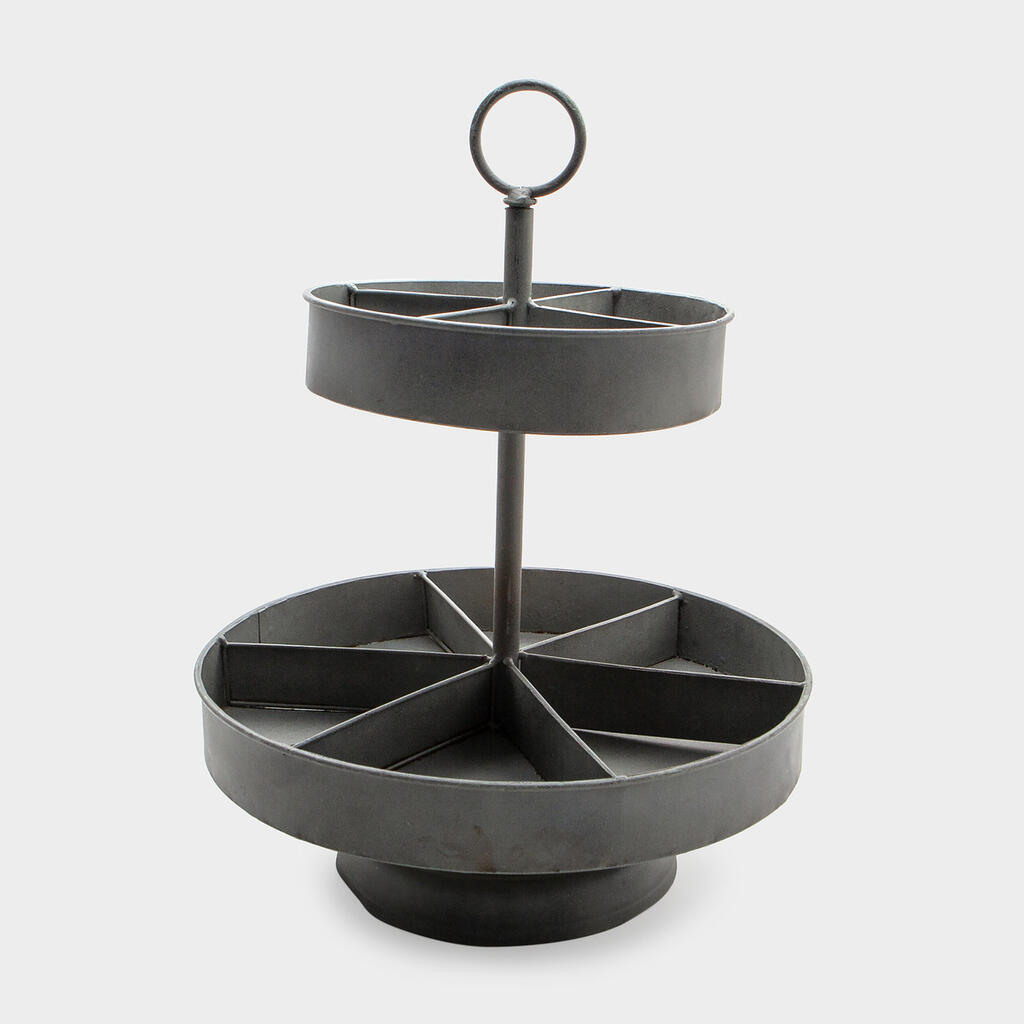 PETISQUEIRA FERRO CINZA GIRATÓRIA 2 ANDARES