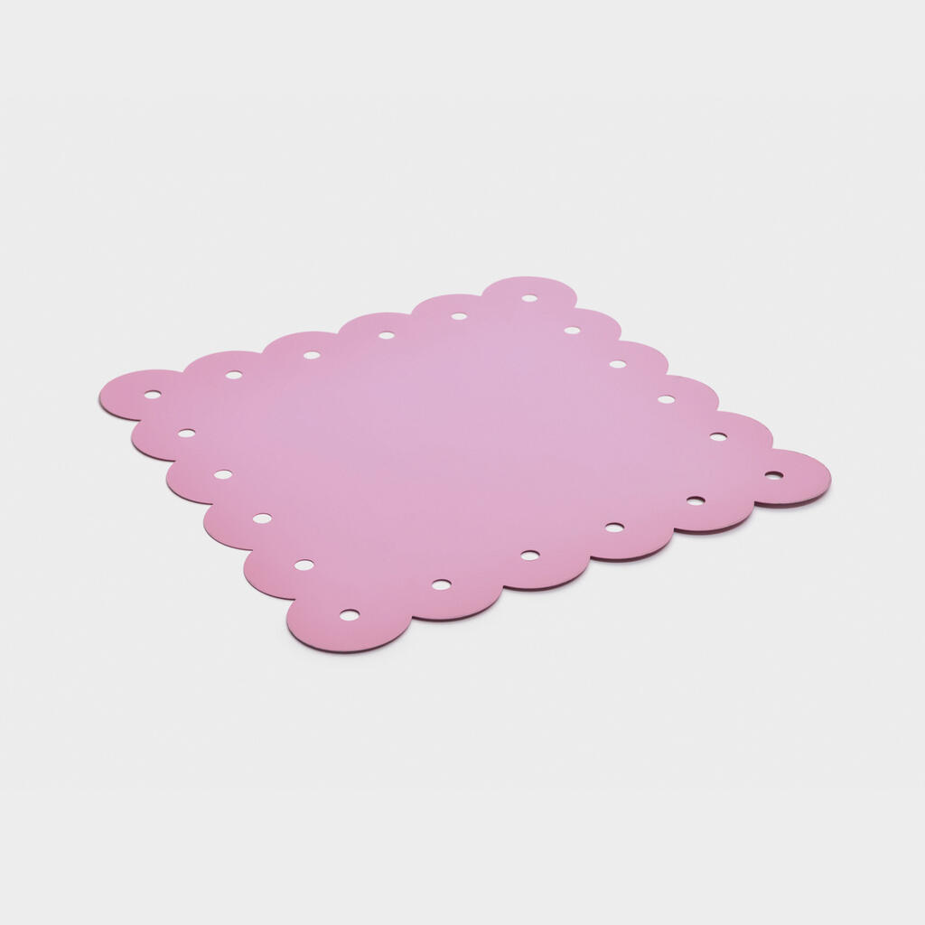 PLACA QUADRADO FERRO PINK ESMALTE - P