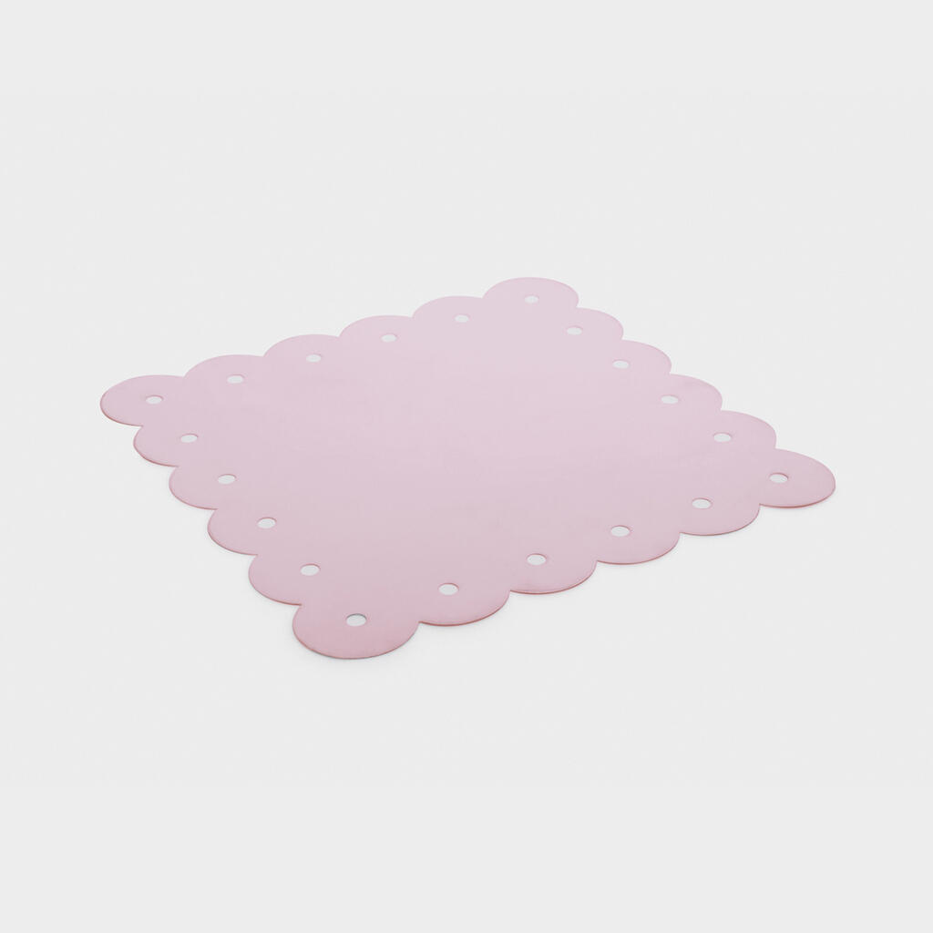 PLACA QUADRADO FERRO ROSA CLARO ESMALTE - P