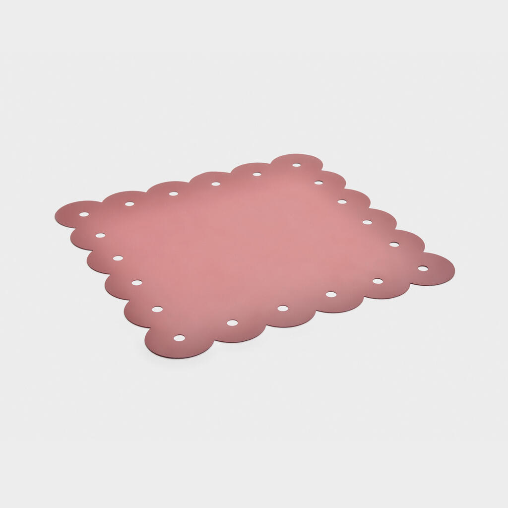 PLACA QUADRADO FERRO VERMELHO ESMALTE - P