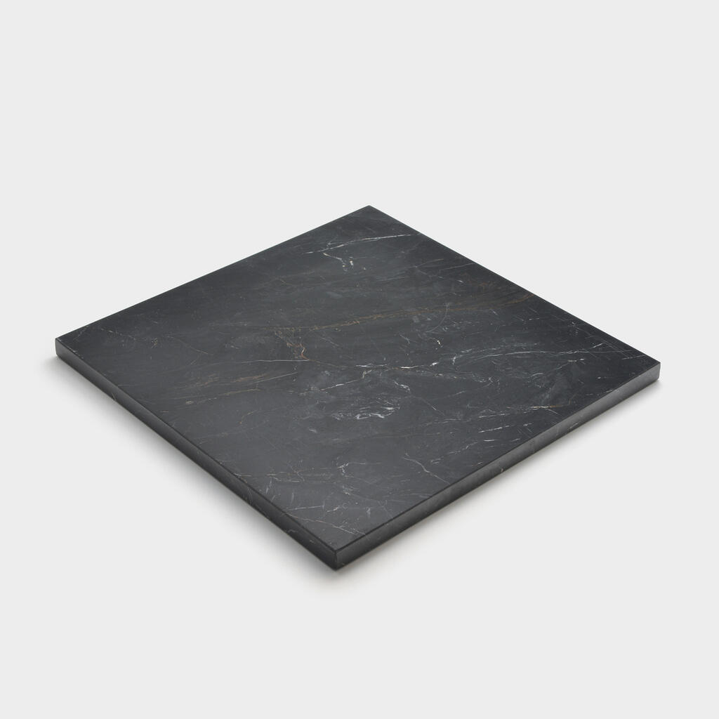 PLACA QUADRADO MÁRMORE PRETO