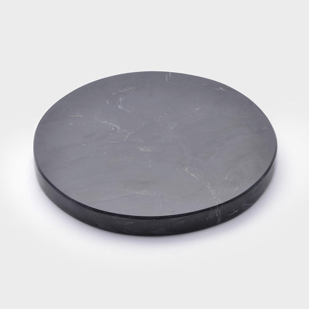 PLACA REDONDA MÁRMORE PRETO