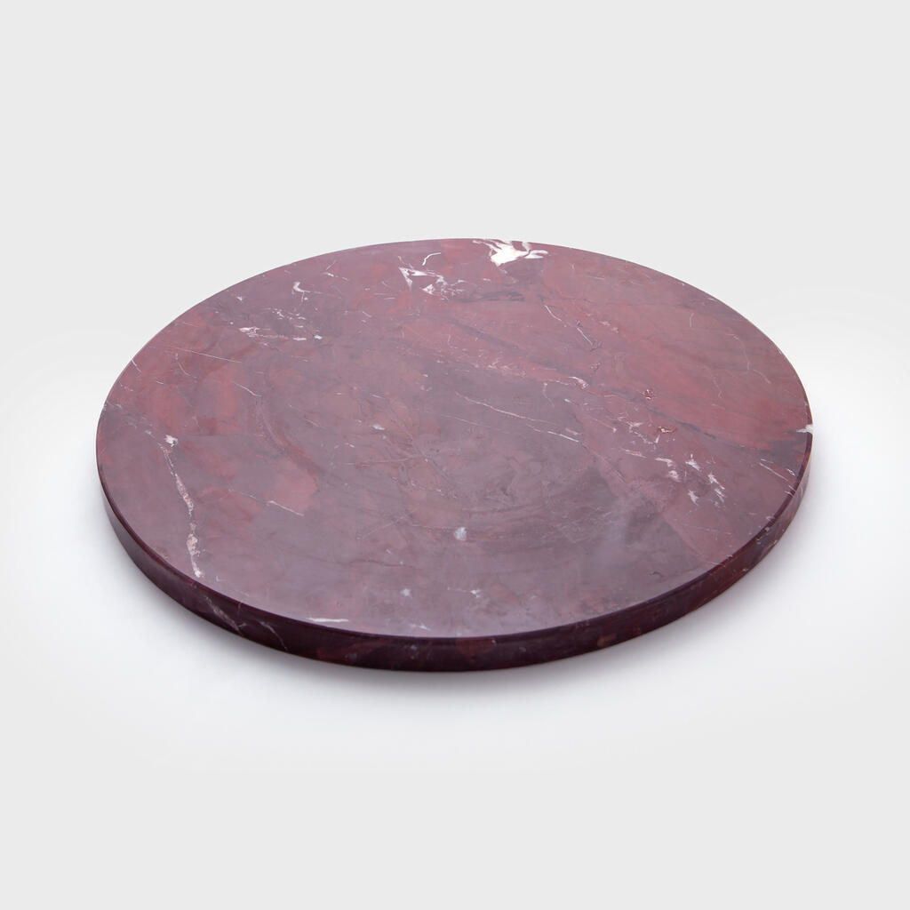 PLACA REDONDA MÁRMORE VERMELHO