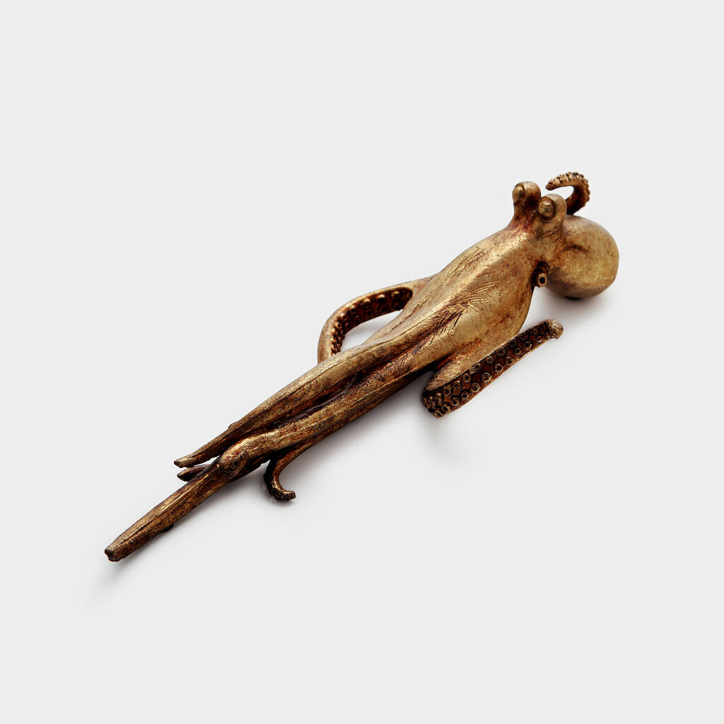 ESCULTURA RESINA DOURADA POLVO