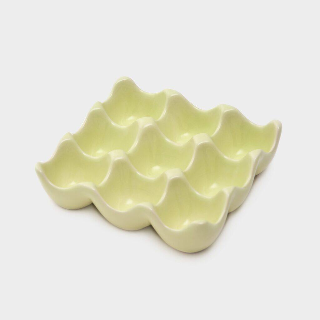 PORTA OVOS CERÂMICA VERDE