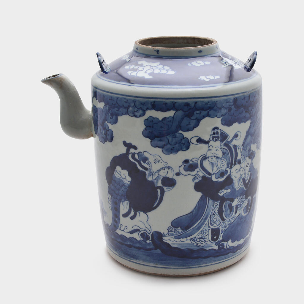 POTICHE CERÂMICA AZUL BULE