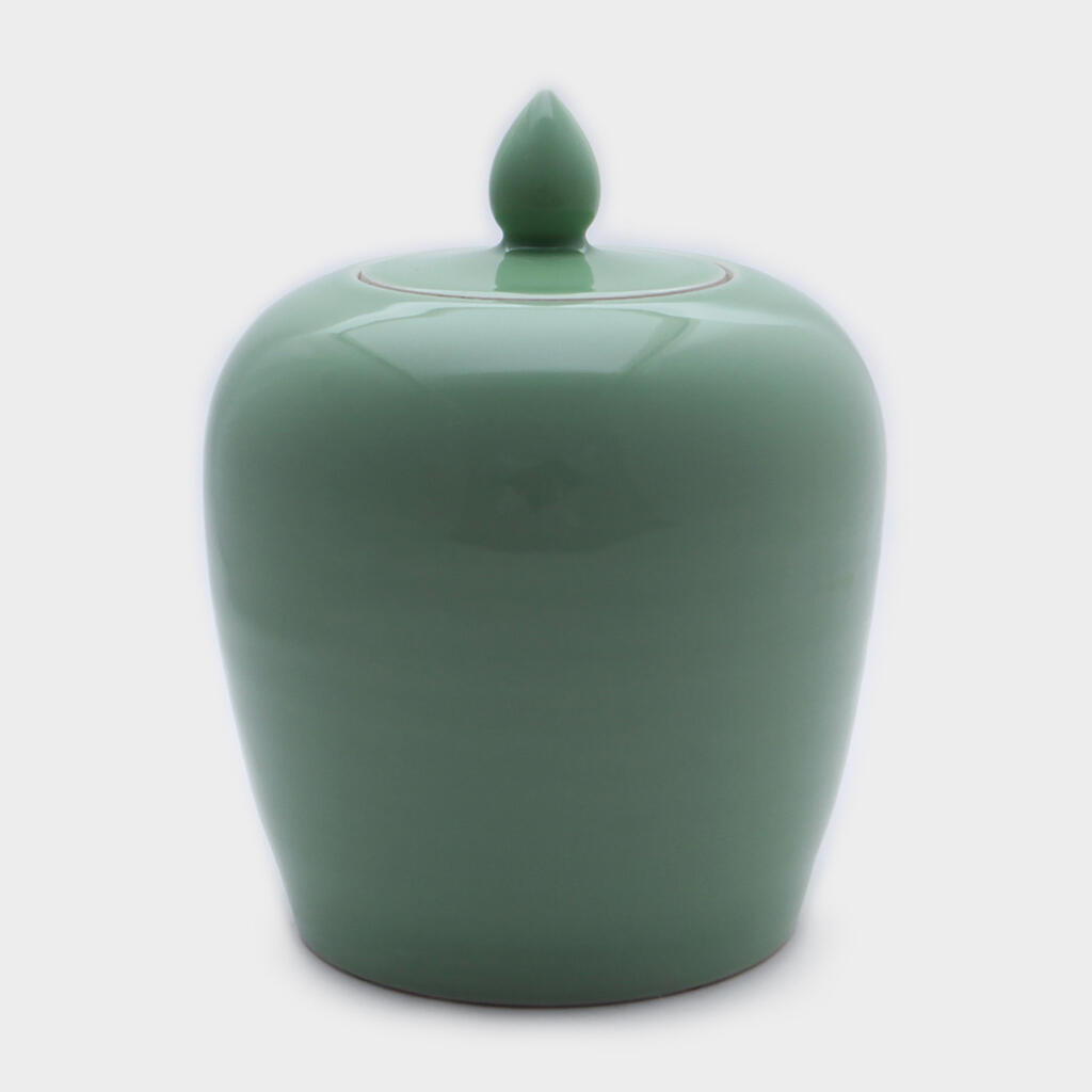 POTICHE CERÂMICA VERDE CLARO BOJUDO