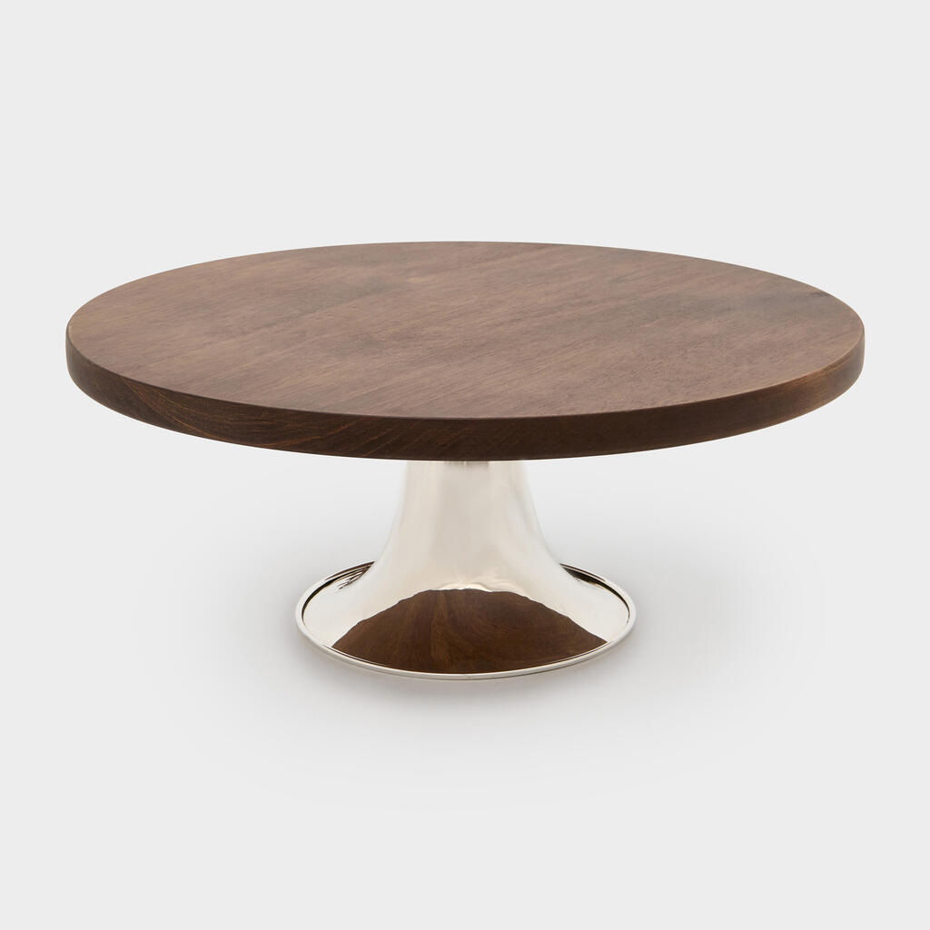 BOLEIRA REDONDA MADEIRA PRATA