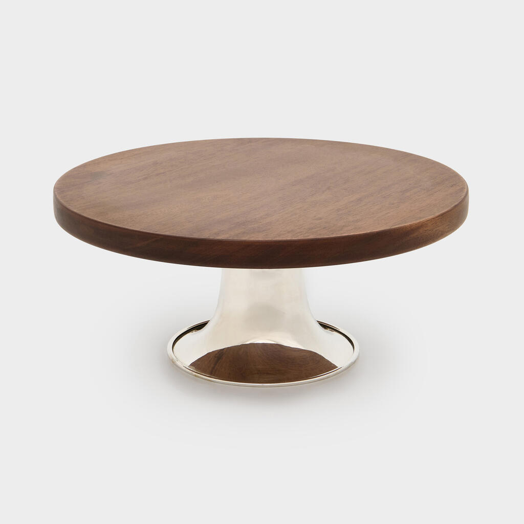 BOLEIRA REDONDA MADEIRA PRATA