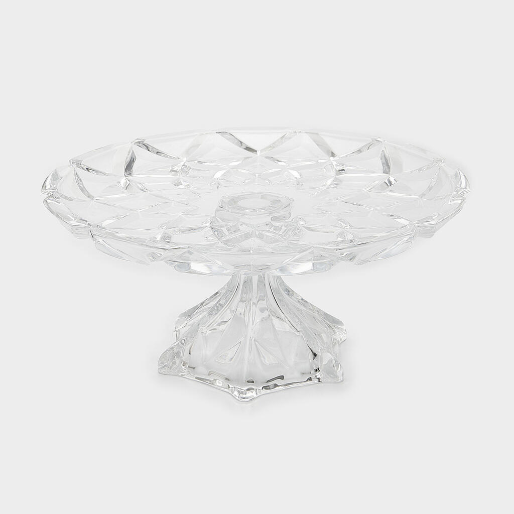 PRATO CRISTAL COM PÉ LOSANGO