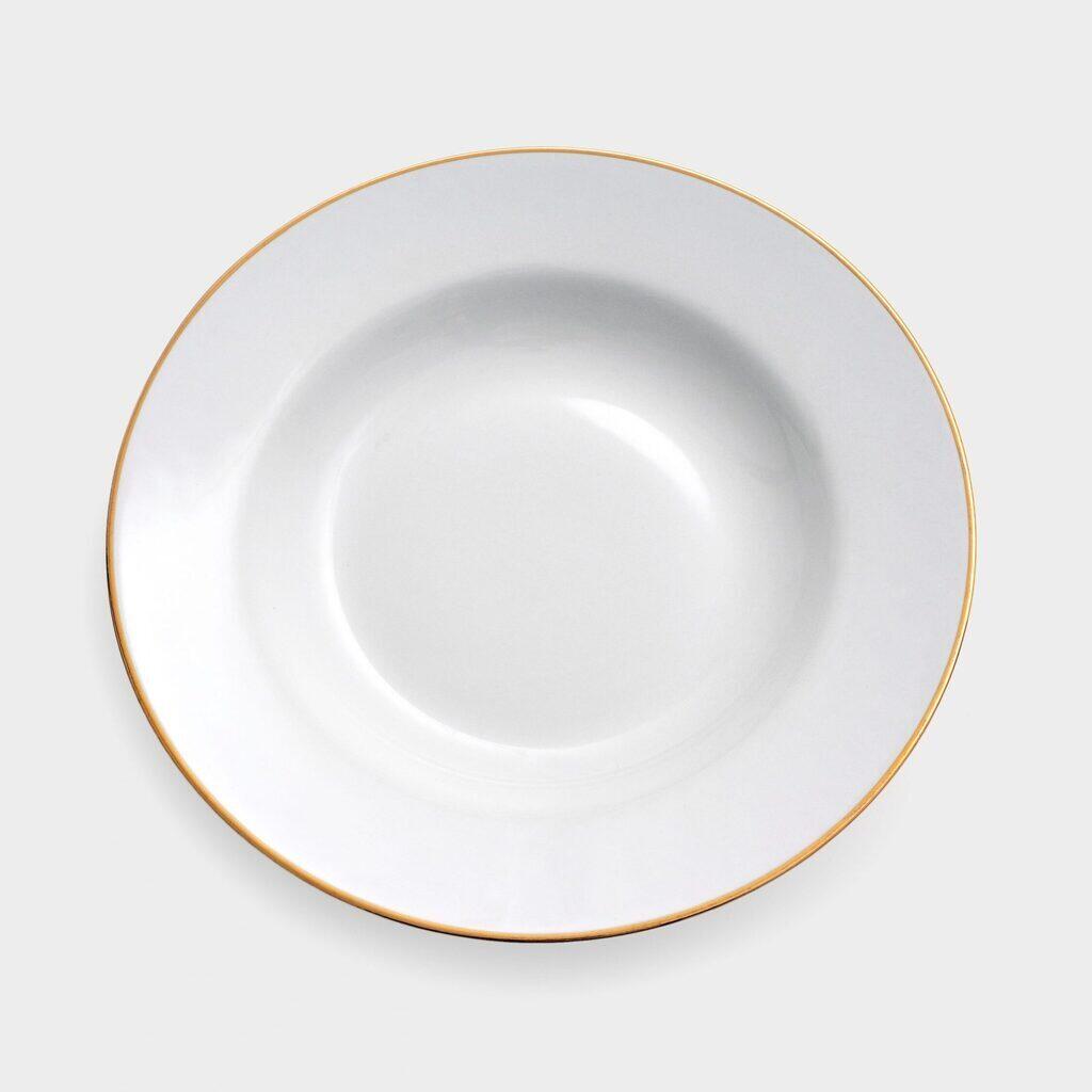 PRATO FUNDO FILETE OURO 24 CM