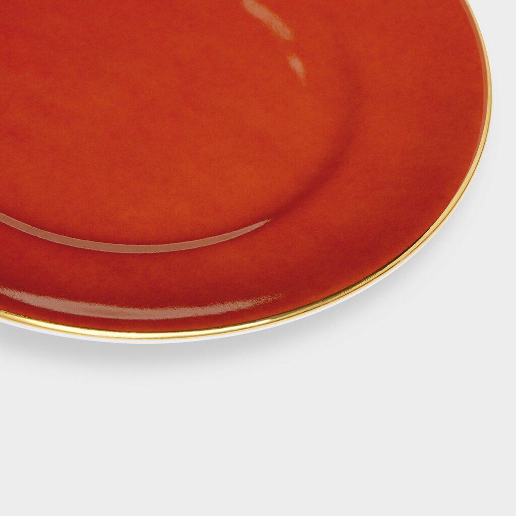 PRATO PÃO FERRUGEM FILETE DOURADO