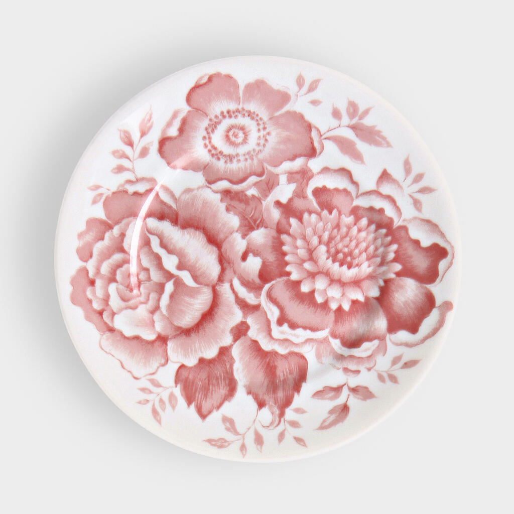PRATO PÃO ROSA FLORAL