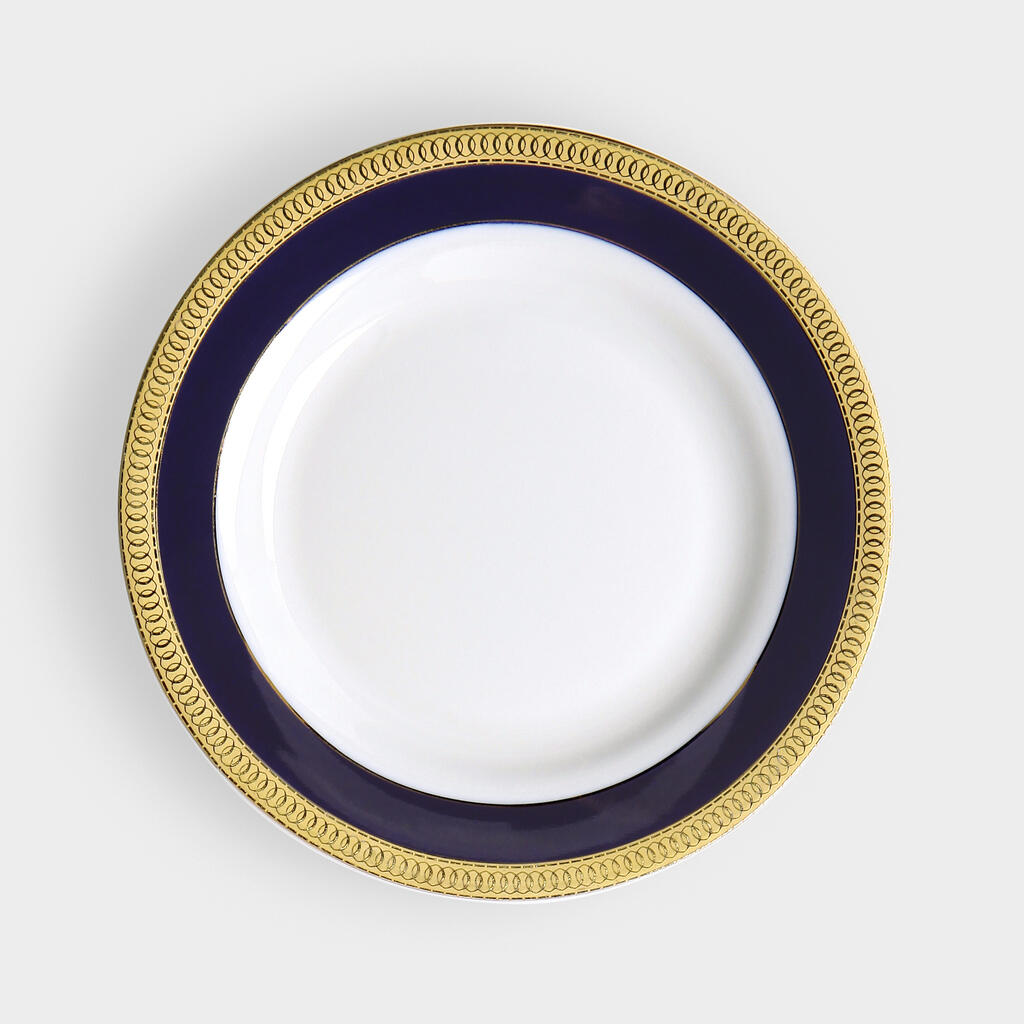 PRATO PÃO FRISO COBALTO|OURO
