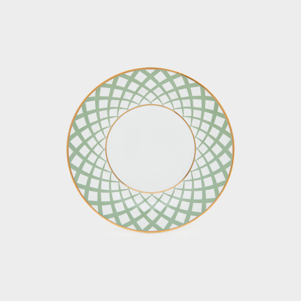 PRATO PÃO CELADON GEOMETRICO