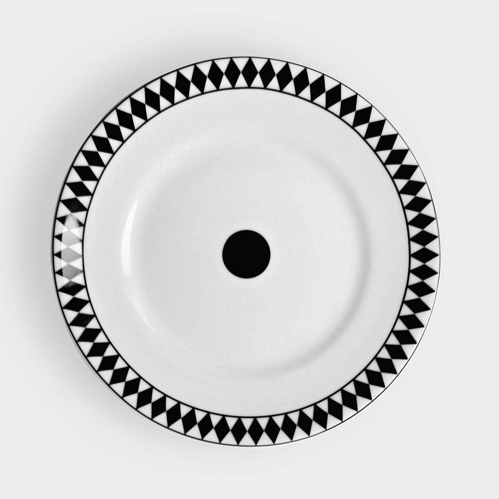 PRATO PÃO PRETO LOSANGO