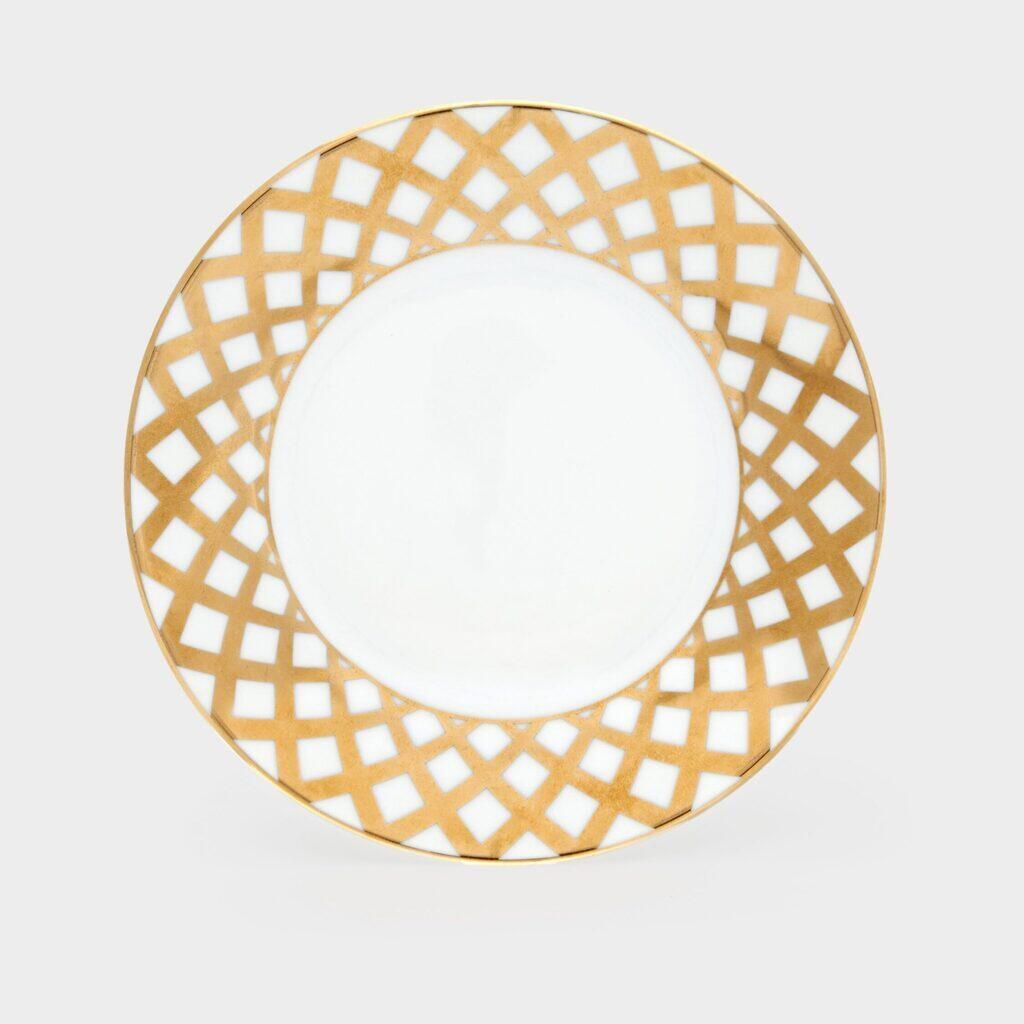 PRATO PÃO OURO GEOMETRICO