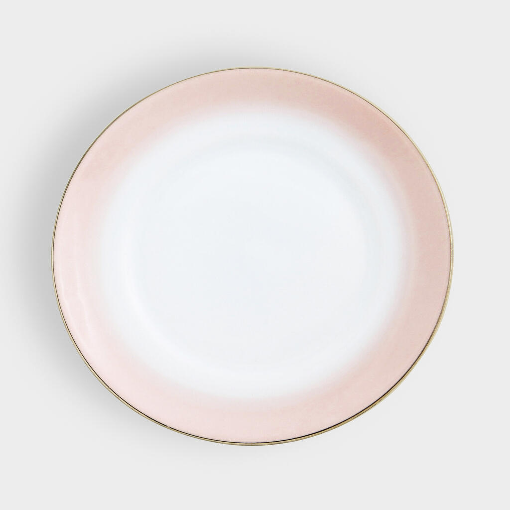 PRATO PÃO ROSA FILETE PRATA