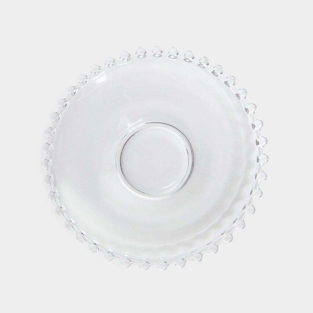 PRATO PÃO VIDRO BOLINHA