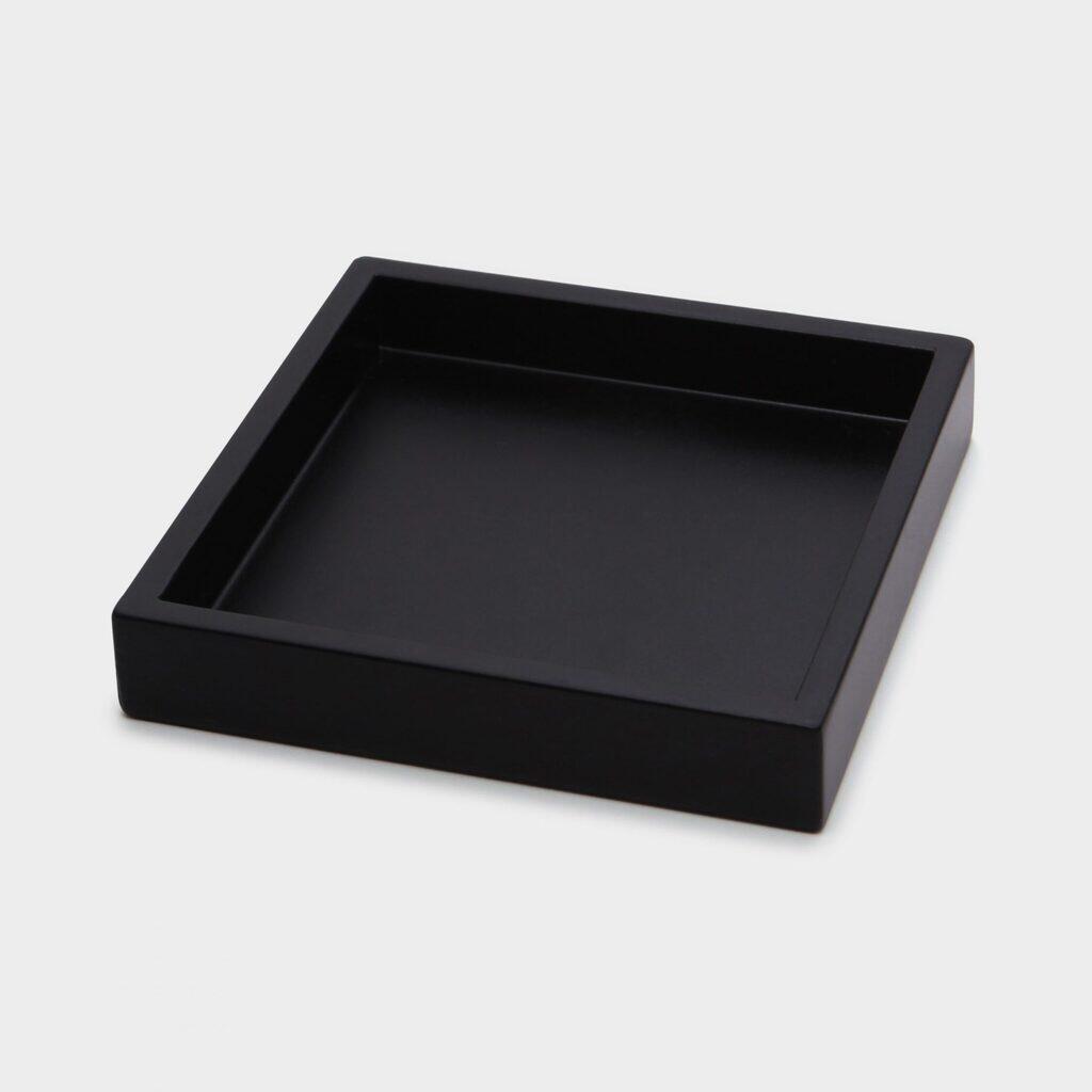 BANDEJA QUADRADA LACA PRETO MINI