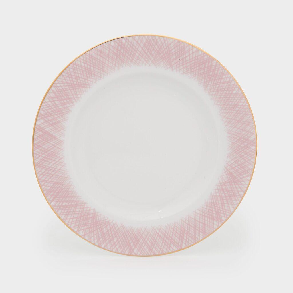 PRATO SOBREMESA ROSA BORDA RISCADO