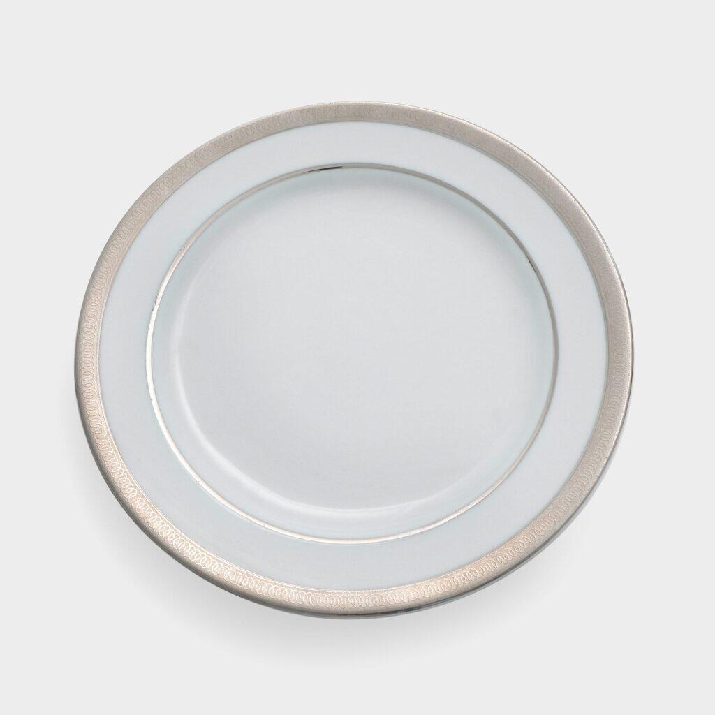 PRATO SOBREMESA FRISO PRATA