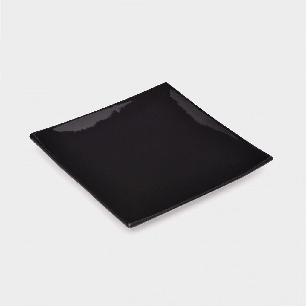 PRATO SOBREMESA QUADRADO PRETO