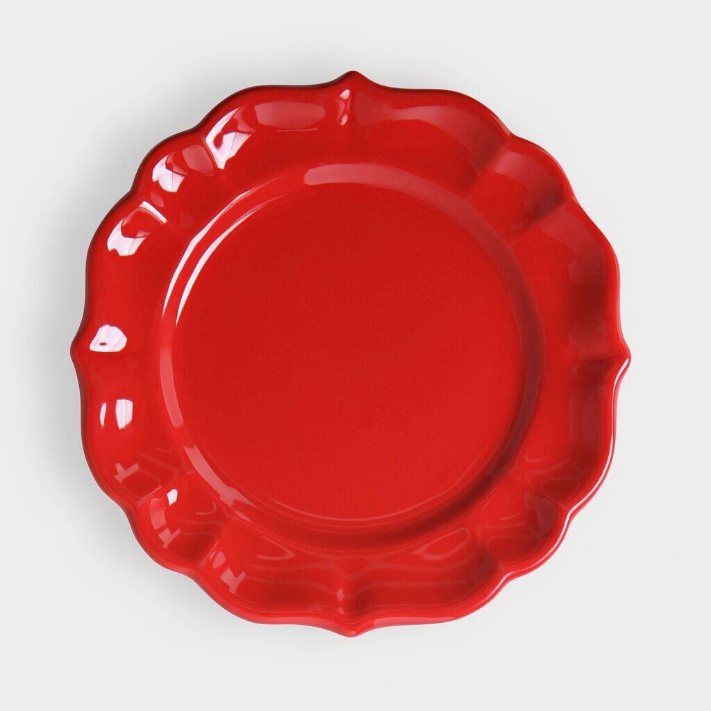 PRATO SOBREMESA VERMELHO RECORTE