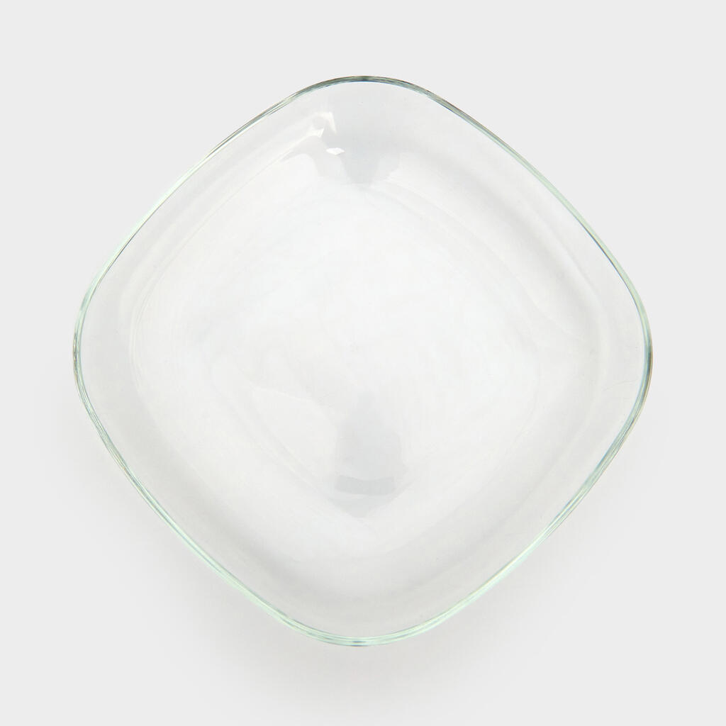 PRATO SOBREMESA VIDRO LISO QUADRADO