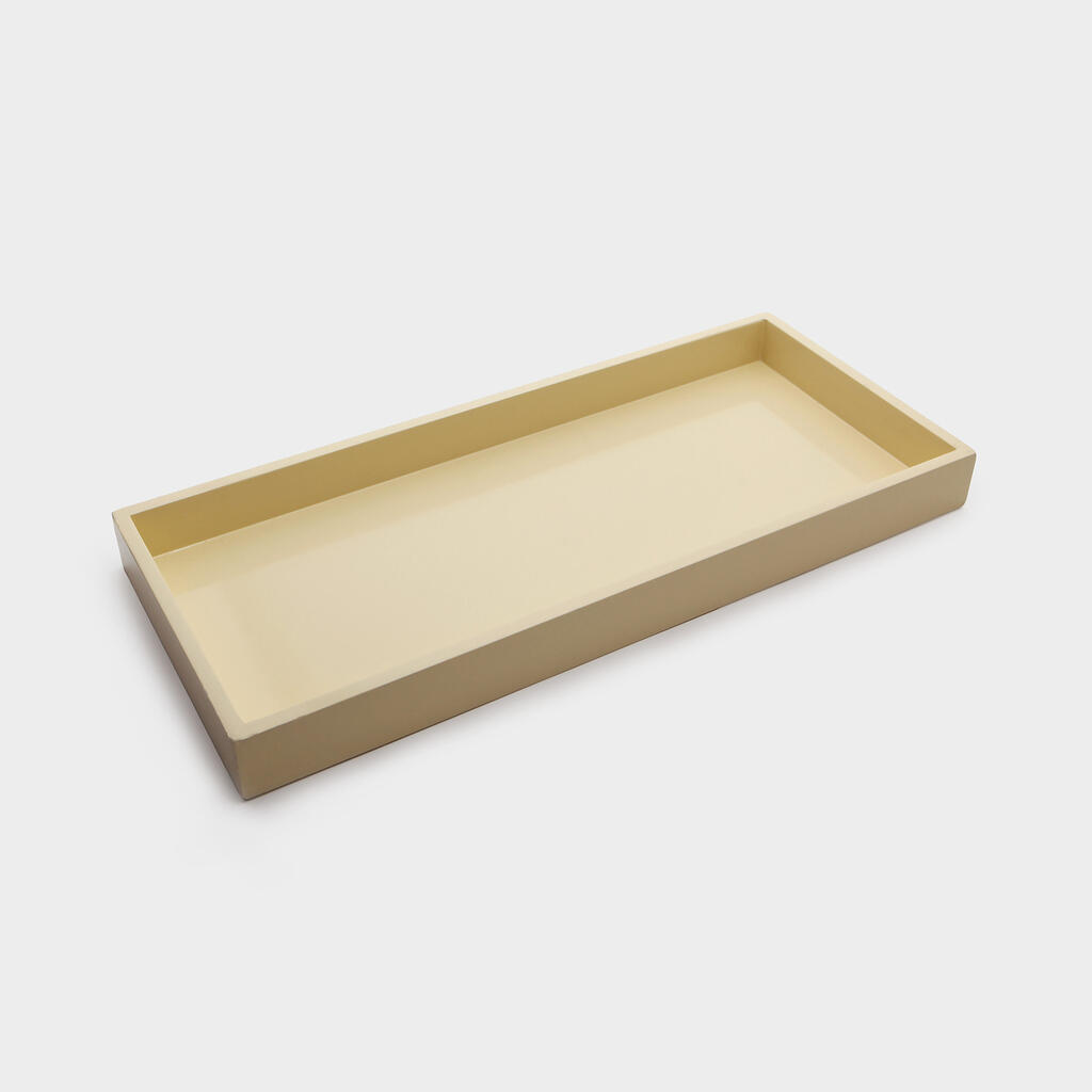 BANDEJA RETANGULAR LACA AMARELO CLARO