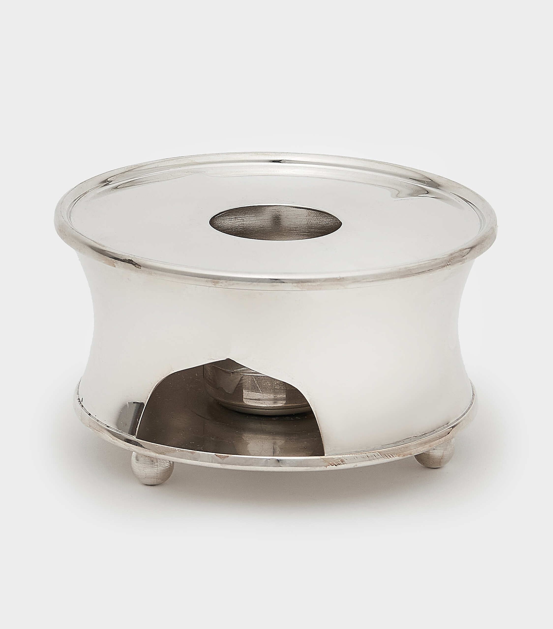 RECHAUD PRATA CURVO FECHADO MINI