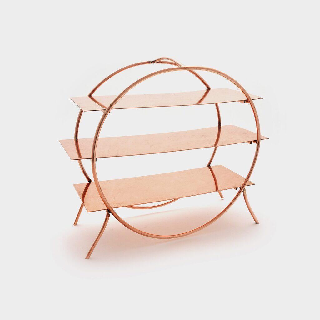 RODA RETANGULAR COBRE 3 PRATOS RETANGULAR