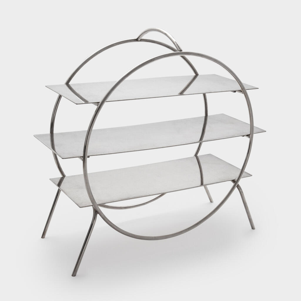 RODA RETANGULAR PRATA 3 PRATOS RETANGULAR