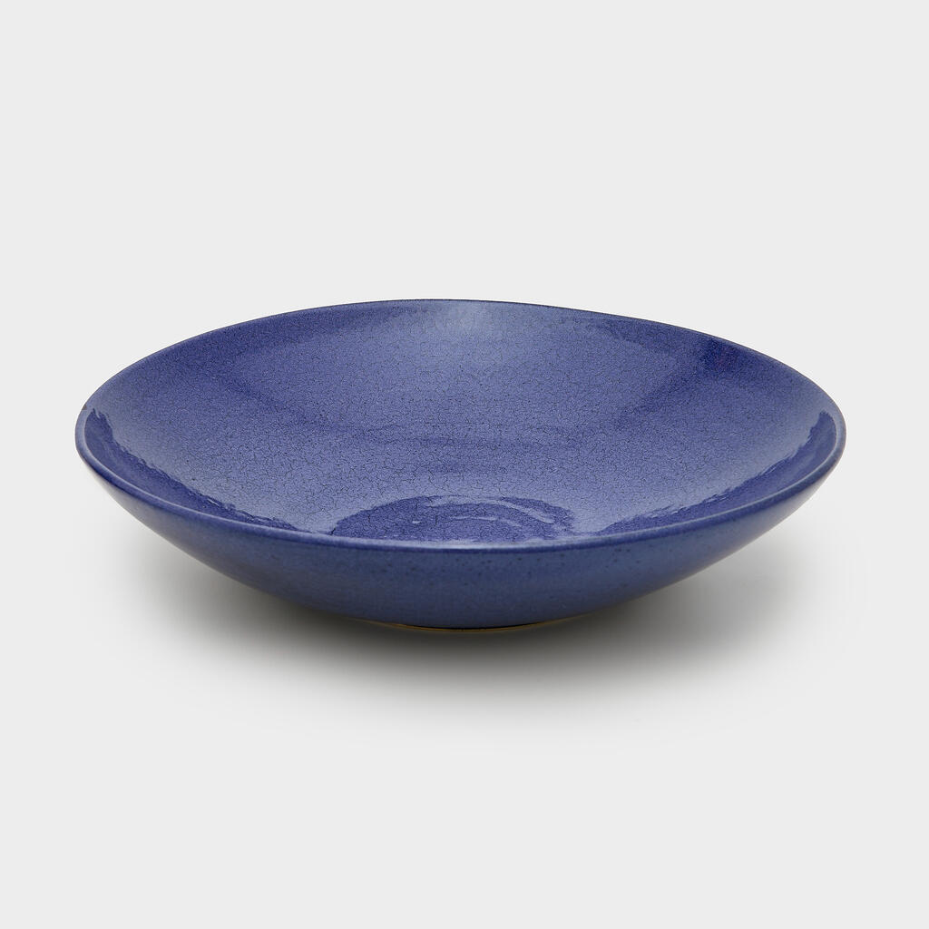 SALADEIRA REDONDA FUNDA CERÂMICA AZUL FUNDA