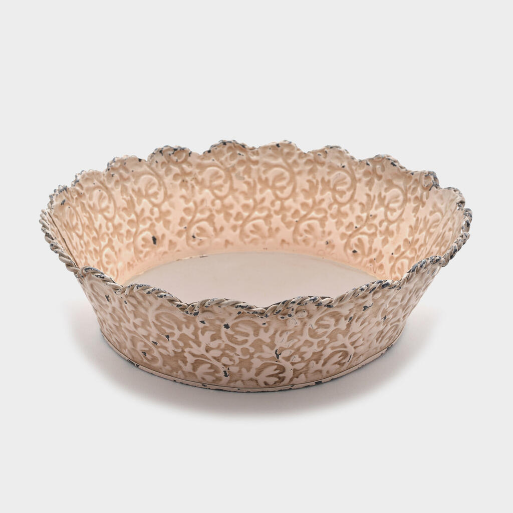 SALADEIRA FERRO ROSA TRABALHADA