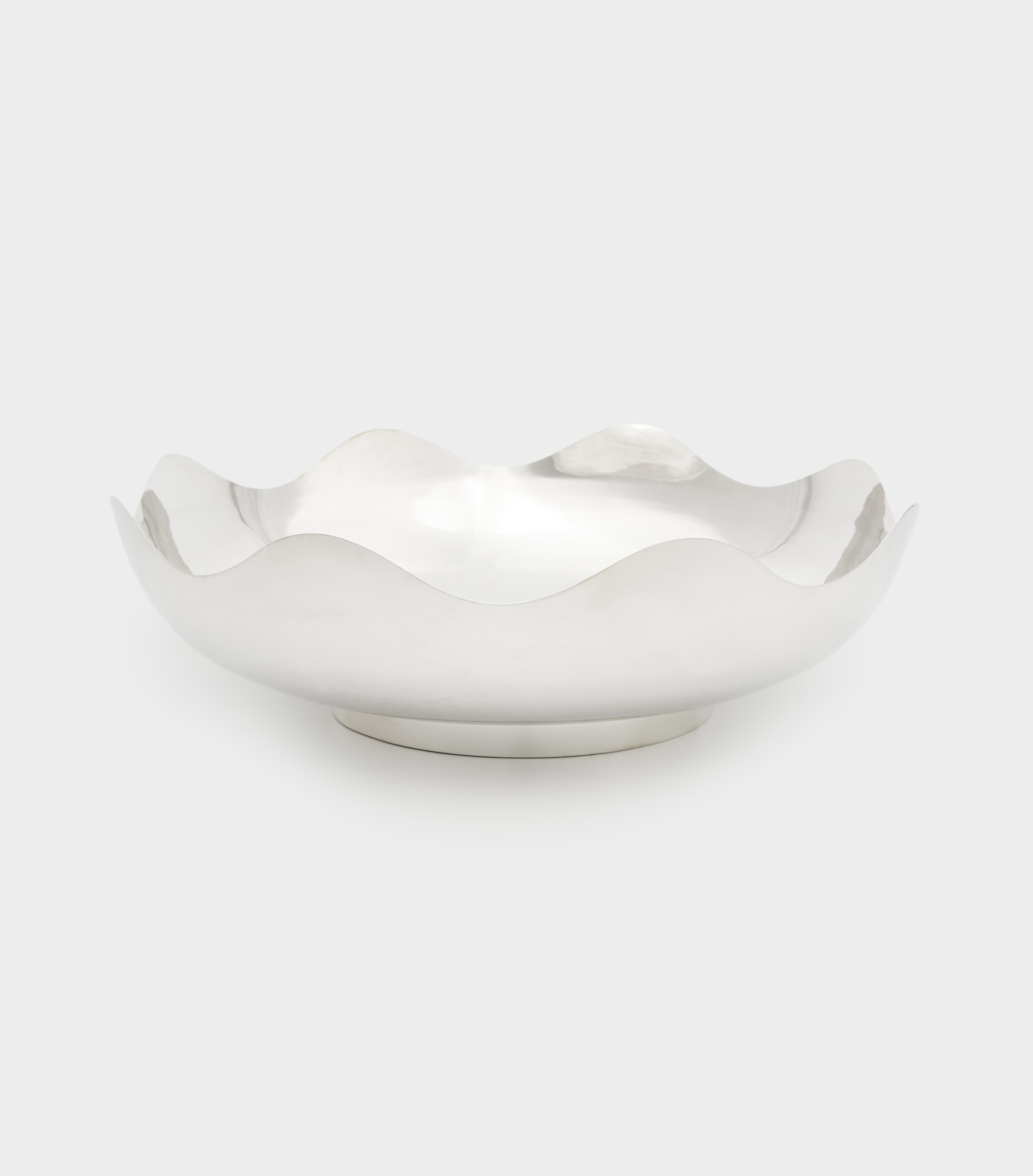 SALADEIRA REDONDA PRATA ONDULADA