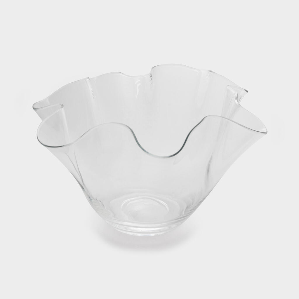 SALADEIRA FUNDO VIDRO ONDULADA