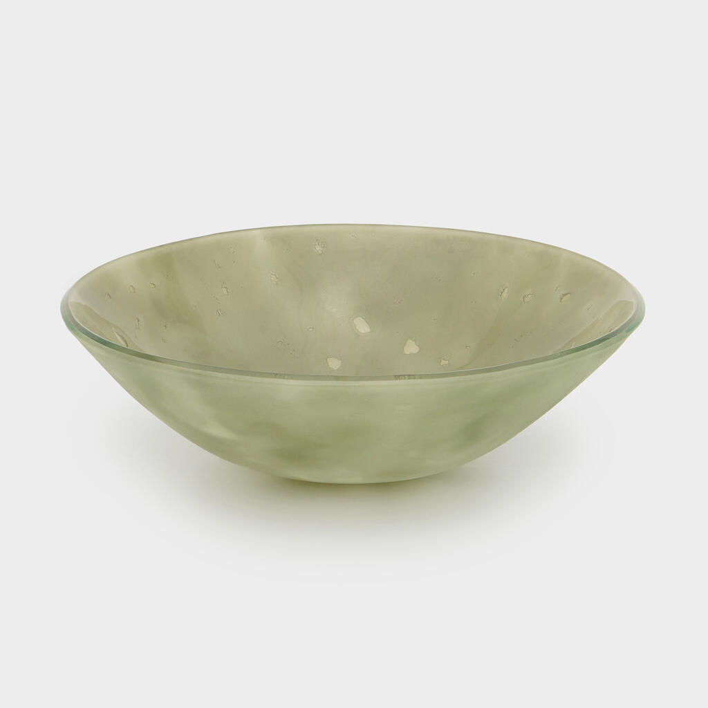 SALADEIRA REDONDA VIDRO CELADON